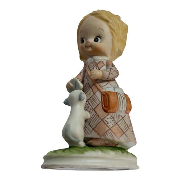 Lefton China 2 Everything We Do We Do Together 00204 Girls Playing With Kittens - Picture 8 of 14